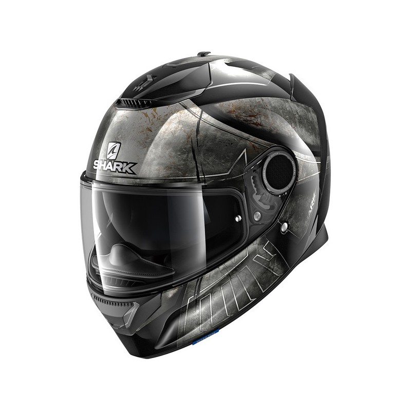  CASQUE  SPARTAN 1 2 HOPLITE  SHARK Noir Chrome 2XL